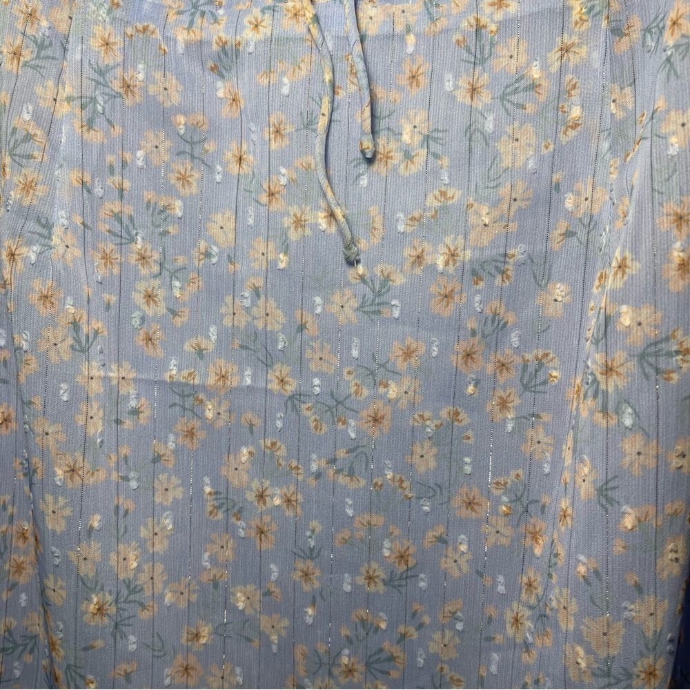Sabo Skirt Ariana Blue Micro Floral corset puff sleeve mini Dress in size L - Picture 5 of 10